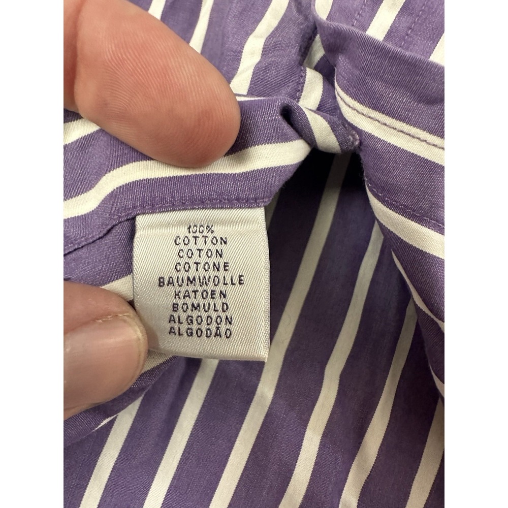 Ralph Lauren Purple Label Button Down Shirt Mens Medium Long Sleeve Made Italy - Picture 3 of 8